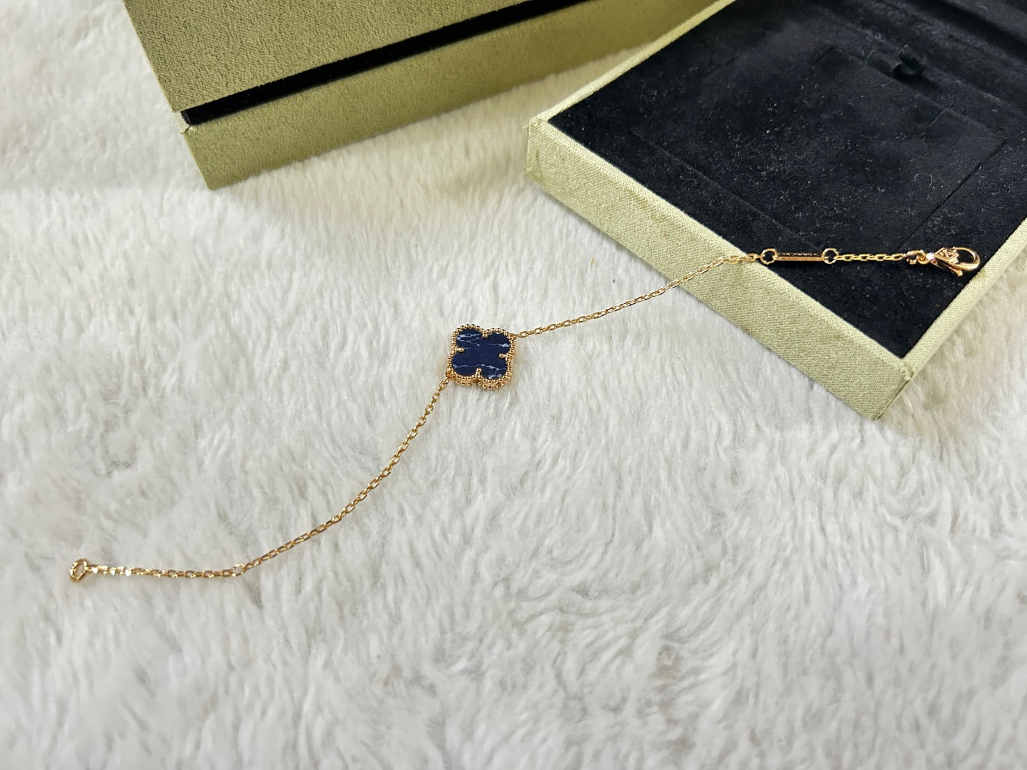 [Noble Aura jewelry]CLOVER 1 MOTIF PIETERSITE BRACELET