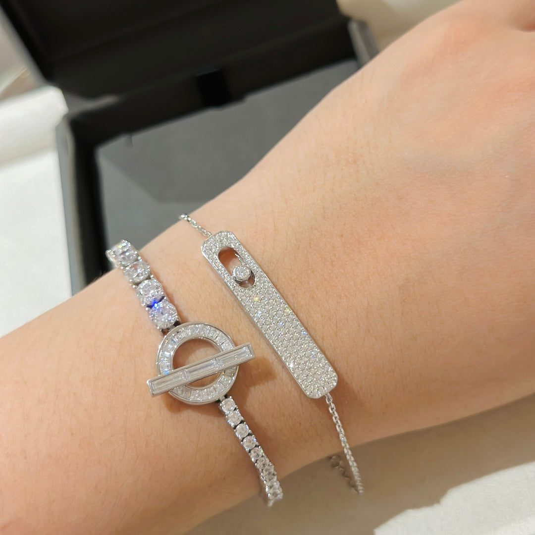[Noble Aura jewelry]MOVE CLASSIQUE DIAMOND PAVED BRACELET