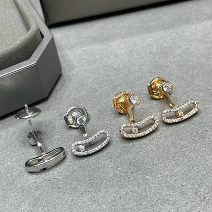 [Noble Aura jewelry]MOVE UNO PINK GOLD DIAMOND EARRINGS