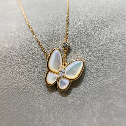 [Noble Aura jewelry]BUTTERFLY MOP DIAMOND NECKLACE