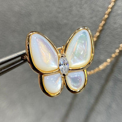 [Noble Aura jewelry]BUTTERFLY MOP DIAMOND NECKLACE