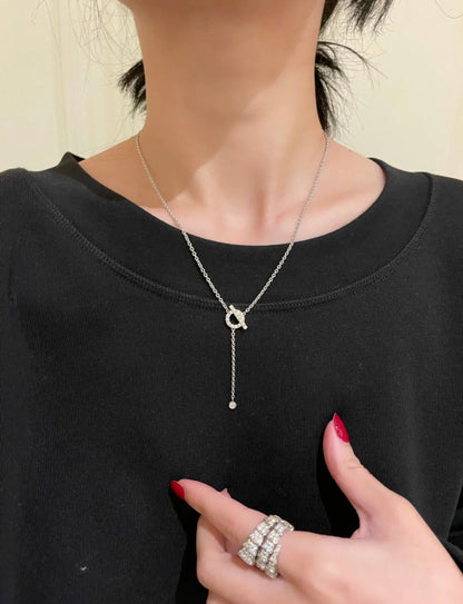 [Noble Aura jewelry]FINESSE SILVER DIAMOND NECKLACE
