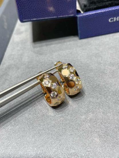 [Noble Aura jewelry]BEE LOVE DIAMOND HOOP EARRINGS