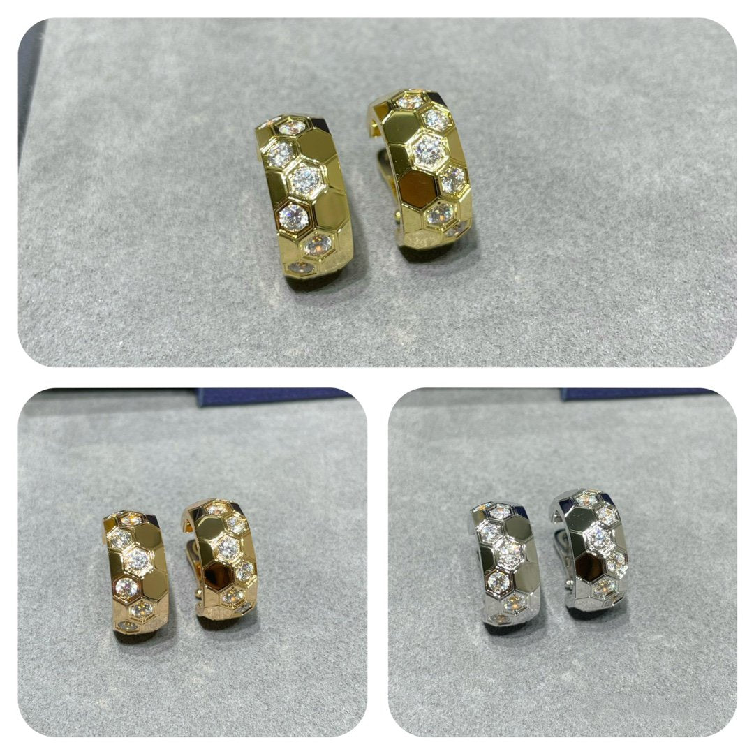 [Noble Aura jewelry]BEE LOVE DIAMOND HOOP EARRINGS