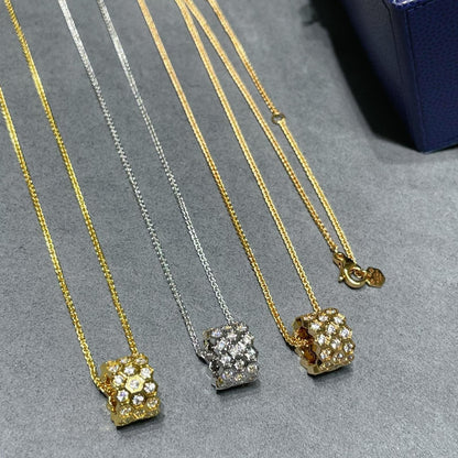 [Noble Aura jewelry]BEE LOVE DIAMOND PAVED 3 ROW NECKLACE