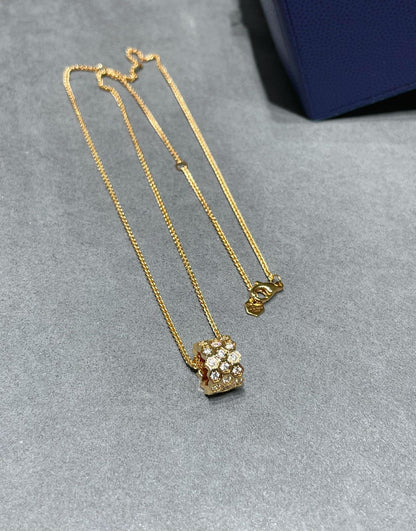 [Noble Aura jewelry]BEE LOVE DIAMOND PAVED 3 ROW NECKLACE