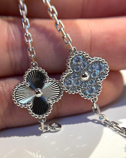 [Noble Aura jewelry] CLOVER 5 MOTIF LASER BRACELET COLLECTION