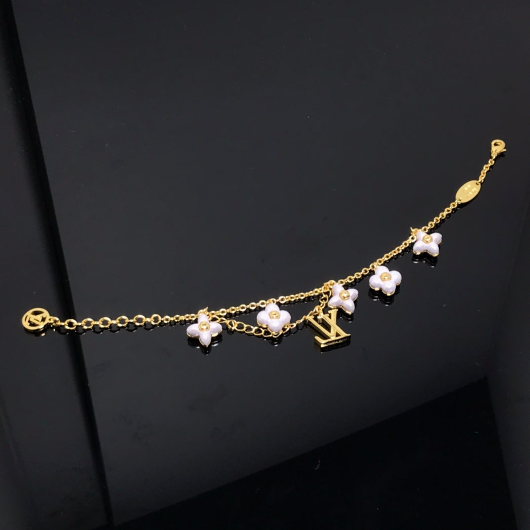 [Noble Aura jewelry]LOGO 6 MOTIF STAR AND SUN GOLD BRACELET