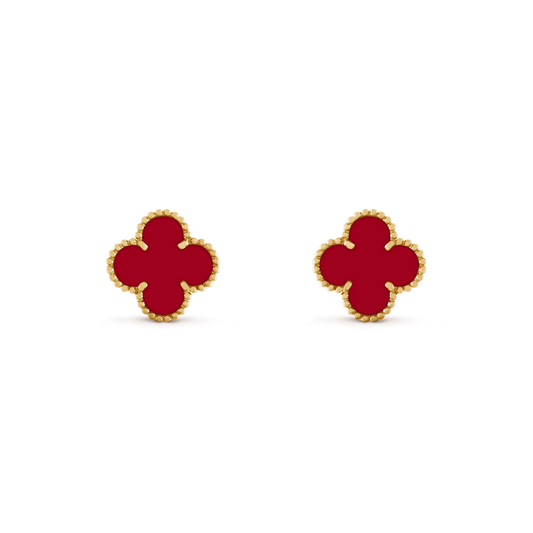 [Noble Aura jewelry]CLOVER MEDIUM 1 MOTIFS CARNELIAN  EARRINGS