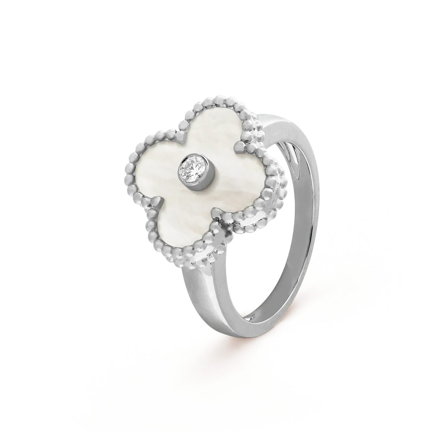 [Noble Aura jewelry]CLOVER SILVER MOP DIAMOND RING