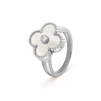 [Noble Aura jewelry]CLOVER SILVER MOP DIAMOND RING