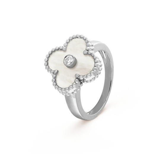 [Noble Aura jewelry]CLOVER SILVER MOP DIAMOND RING