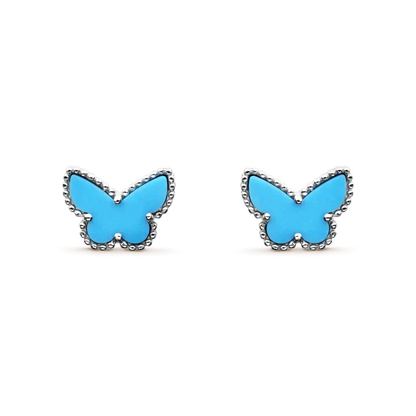 [Noble Aura jewelry]BUTTERFLY TURQUOISE EARRINGS SILVER