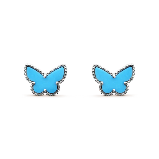 [Noble Aura jewelry]BUTTERFLY TURQUOISE EARRINGS SILVER