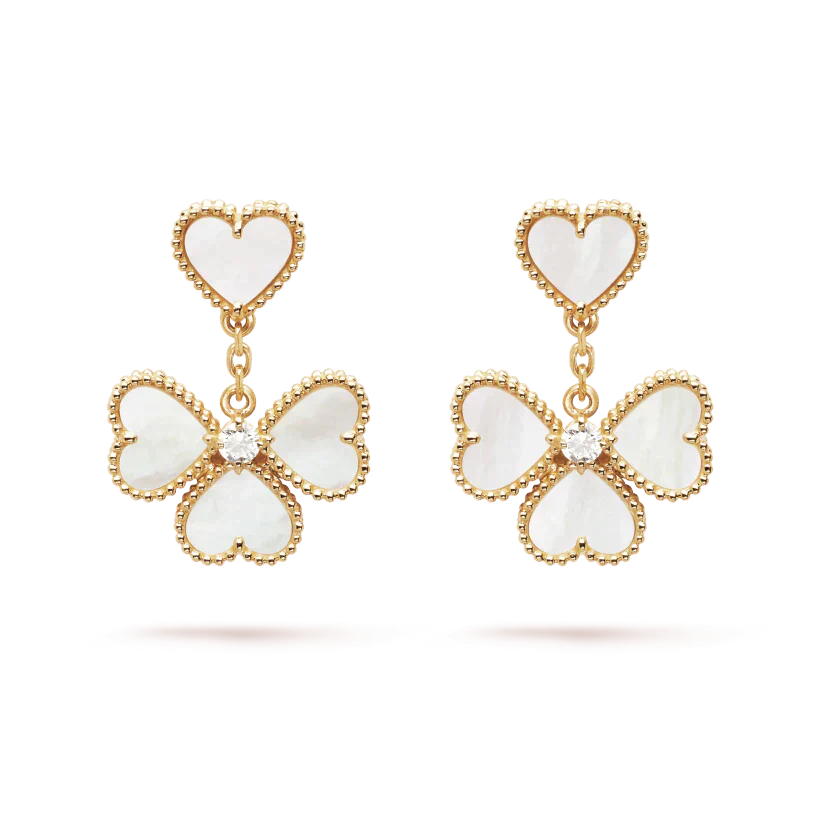 [Noble Aura jewelry]CLOVER SWEET WHITE MOP EARRINGS