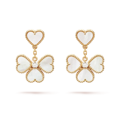 [Noble Aura jewelry]CLOVER SWEET WHITE MOP EARRINGS