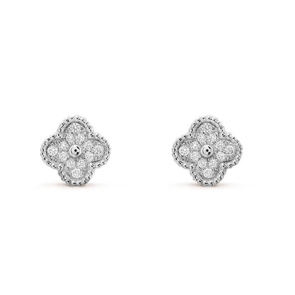 [Noble Aura jewelry]CLOVER MINI DIAMOND STUD EARRINGS