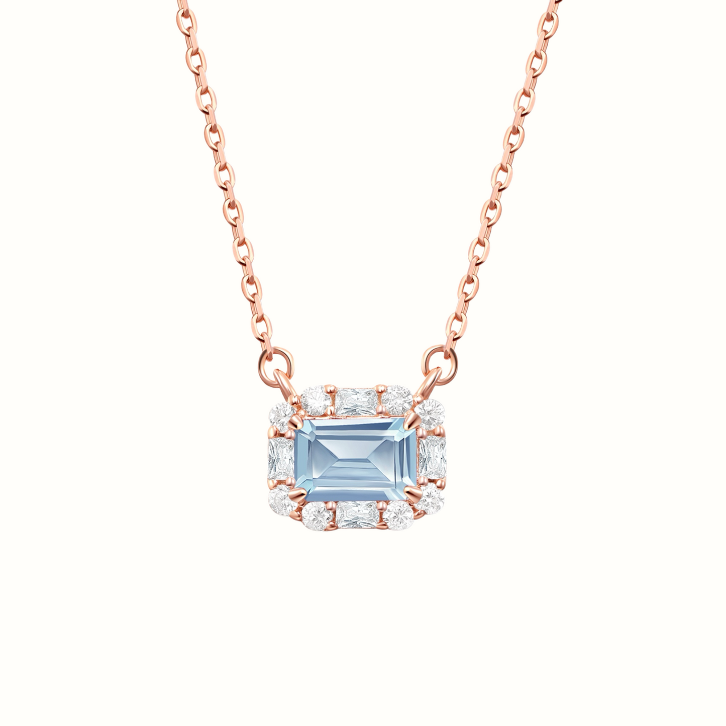 Natural Aquamarine Elsa Necklace