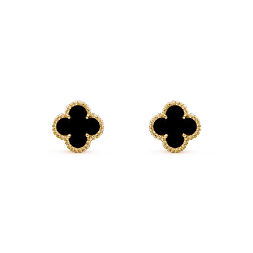 [Noble Aura jewelry]CLOVER MINI 9.5MM BLACK MOP EARRINGS