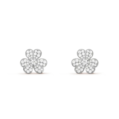 [Noble Aura jewelry]CLOVER COMOS DIAMOND EARRINGS SILVER