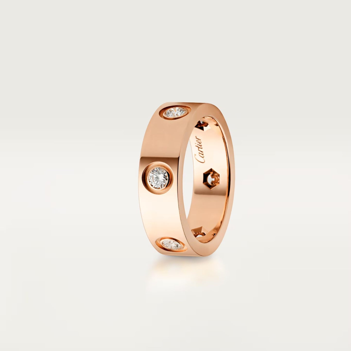 [Noble Aura jewelry]LOVE 5.5MM 6 DIAMOND RING