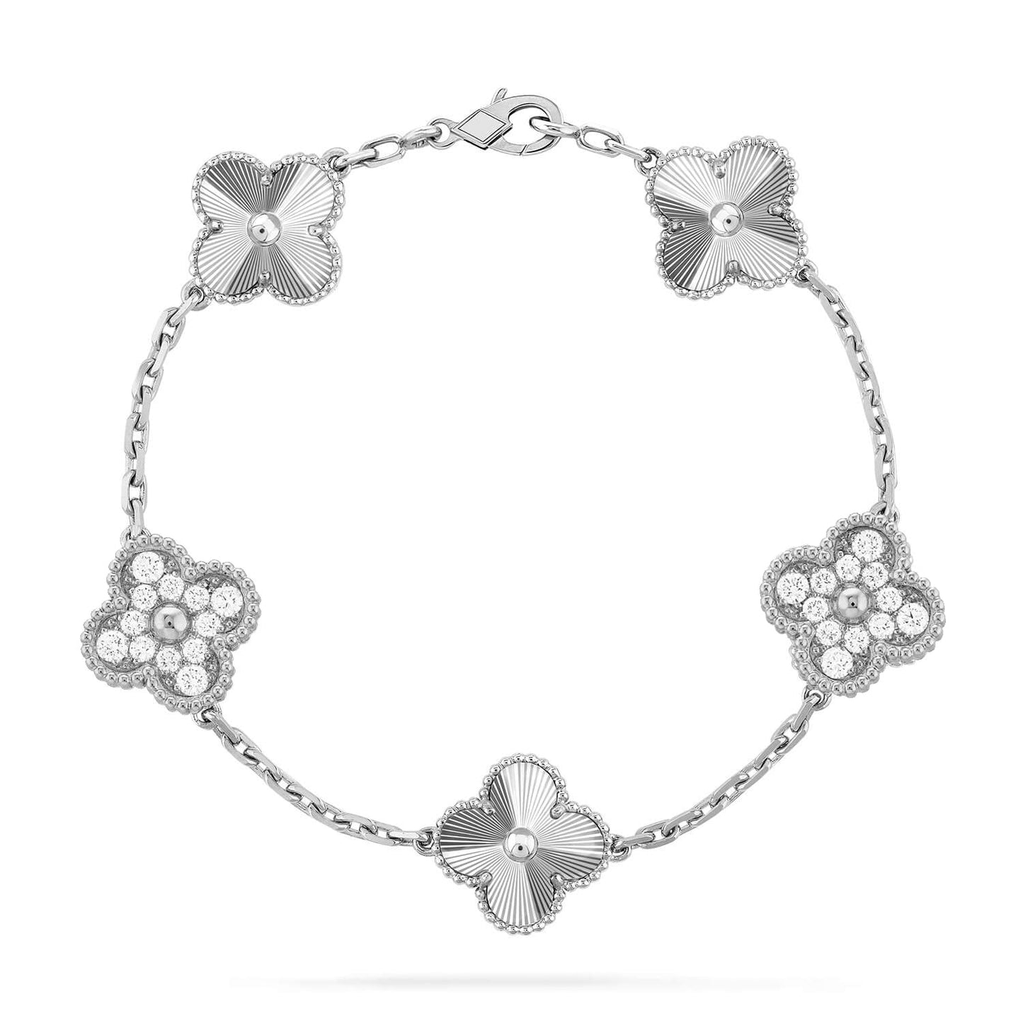 [Noble Aura jewelry] CLOVER 5 MOTIF LASER BRACELET COLLECTION