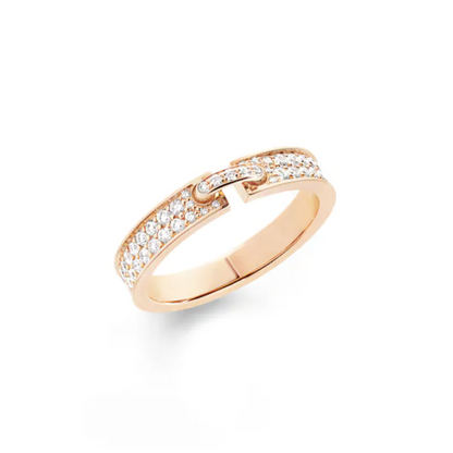 [Noble Aura jewelry]ALLIANCE LIENS VIDENCE PAVED DIAMOND 4MM RING