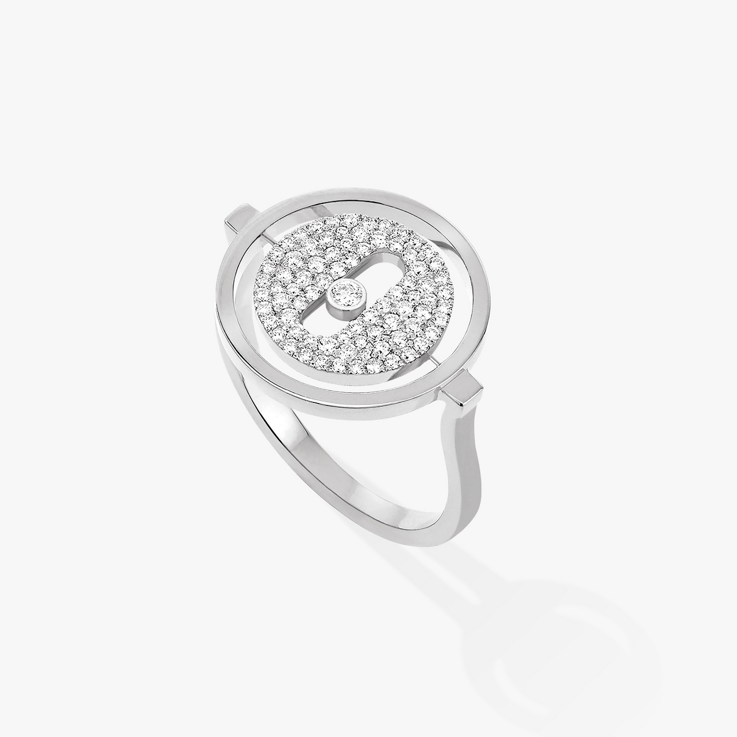 [Noble Aura jewelry]LUCKY MOVE PAVED SILVER DIAMOND RING