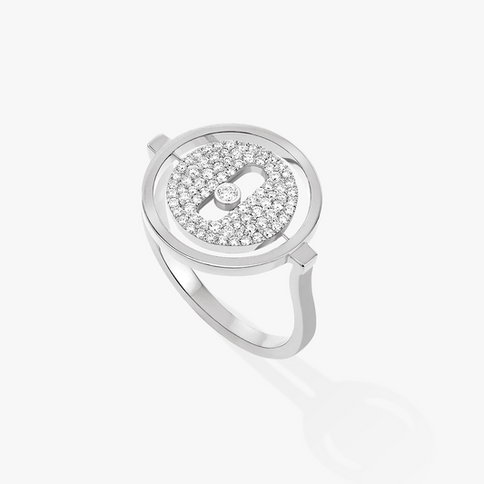 [Noble Aura jewelry]LUCKY MOVE PAVED SILVER DIAMOND RING