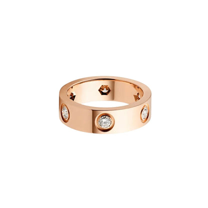 [Noble Aura jewelry]LOVE 5.5MM 6 DIAMOND RING