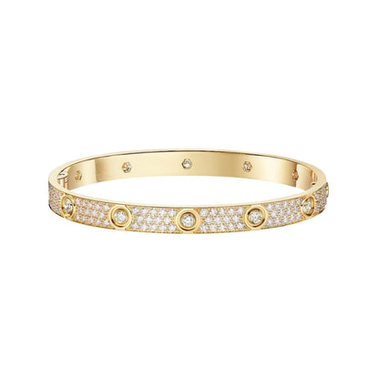 [Noble Aura jewelry]LOVE BRACELET 6.1MM DIAMOND-PAVED 10 BIG DIAMONDS