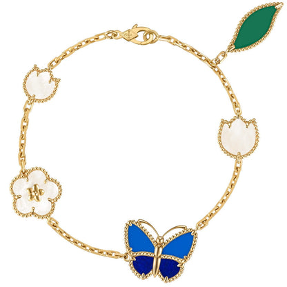 [Noble Aura jewelry]LUCKY SPRING BUTTERFLY 5 MOTIF BRACELET