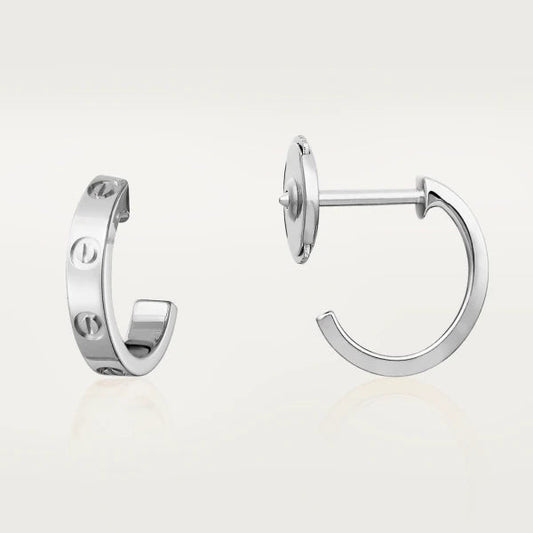 [Noble Aura jewelry]LOVE EARRINGS 2.65MM SILVER