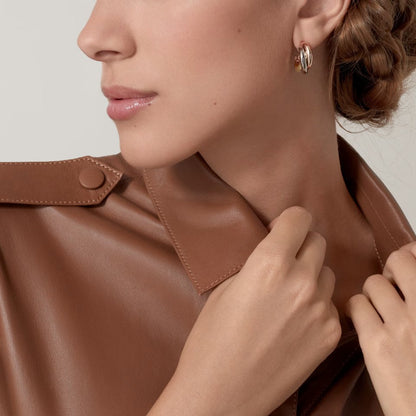 [Noble Aura jewelry]TRINITY ON DIAMOND CLASSIC EARRINGS