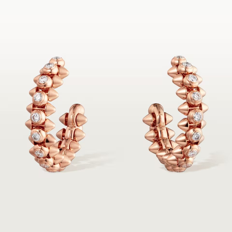 [Noble Aura jewelry]CLASH FULL DIAMOND MEDIUM EARRINGS