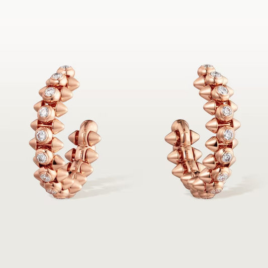 [Noble Aura jewelry]CLASH FULL DIAMOND MEDIUM EARRINGS