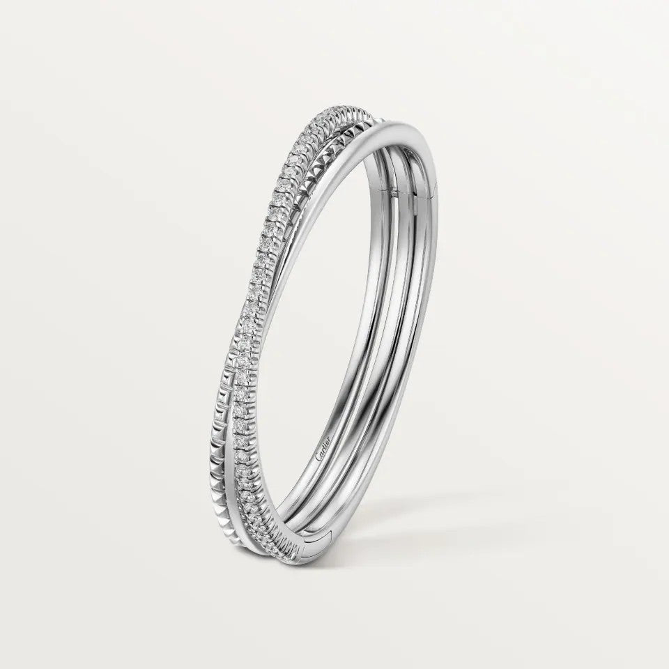 [Noble Aura jewelry]ETINCELLE HALF-PAVED DIAMOND BRACELET