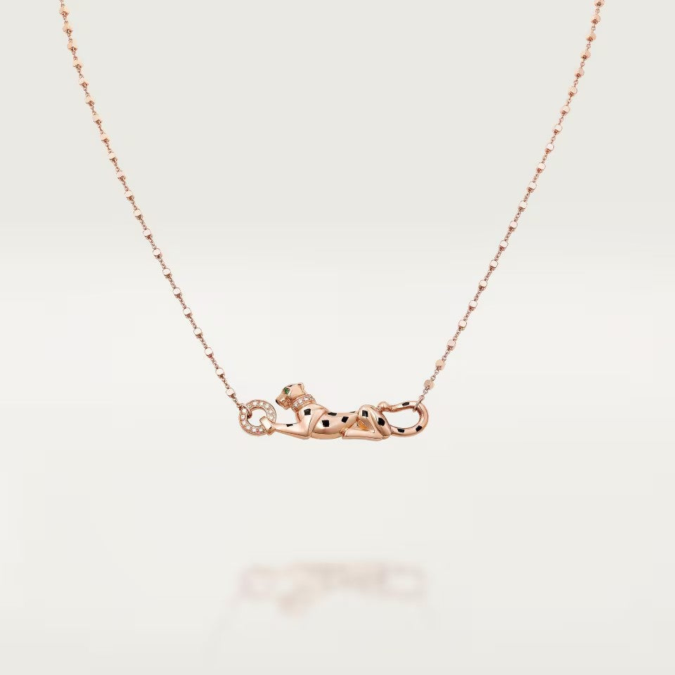[Noble Aura jewelry]PANTHERE FULL DIAMOND NECKLACE