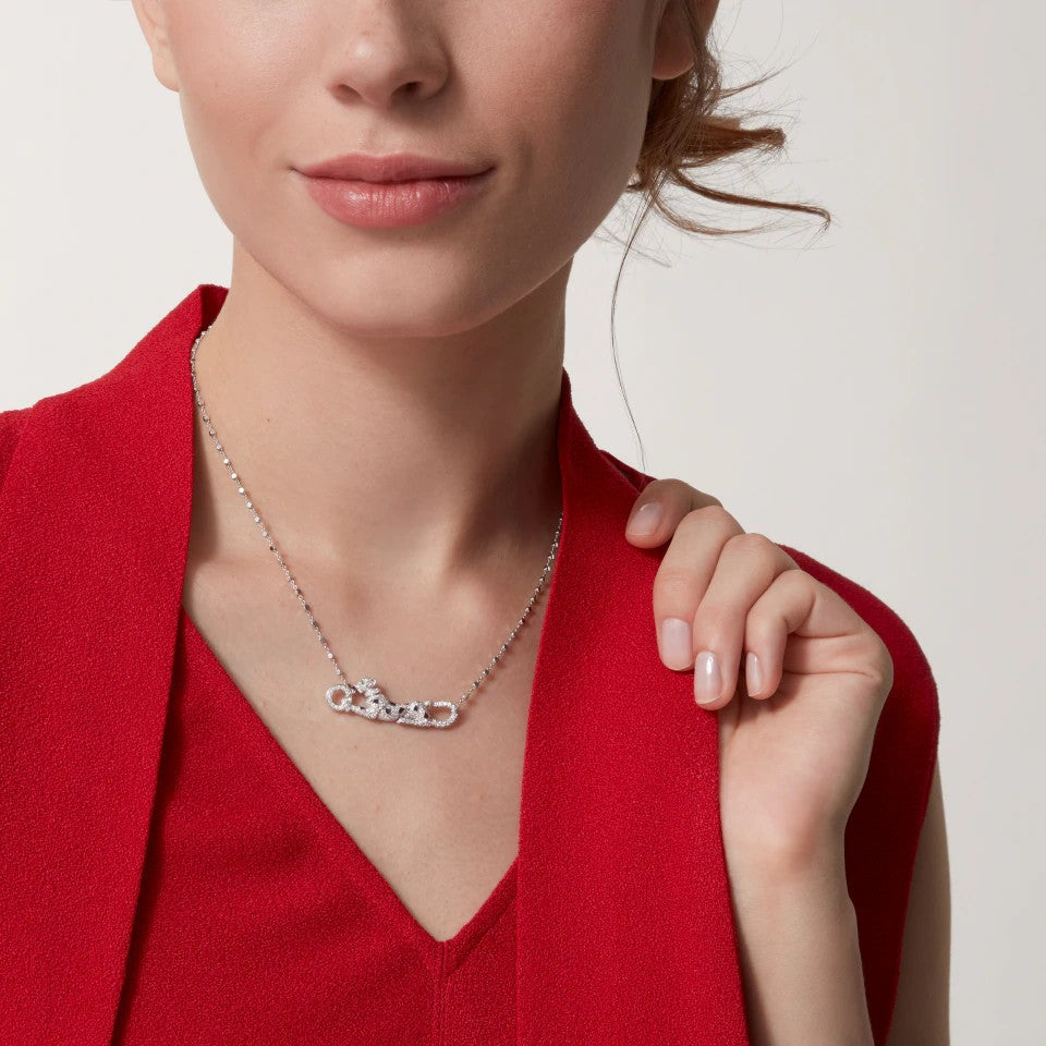 [Noble Aura jewelry]PANTHERE PAVED DIAMOND NECKLACE