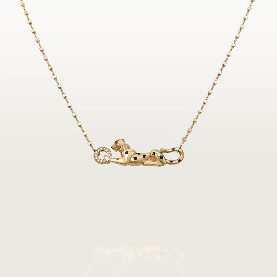 [Noble Aura jewelry]PANTHERE FULL DIAMOND NECKLACE
