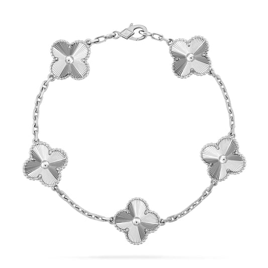 [Noble Aura jewelry]CLOVER SILVER 5 MOTIFS BRACELET