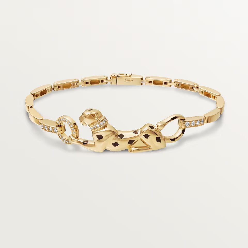 [Noble Aura jewelry]PANTHERE HALF DIAMOND ON CHAIN BRACELET