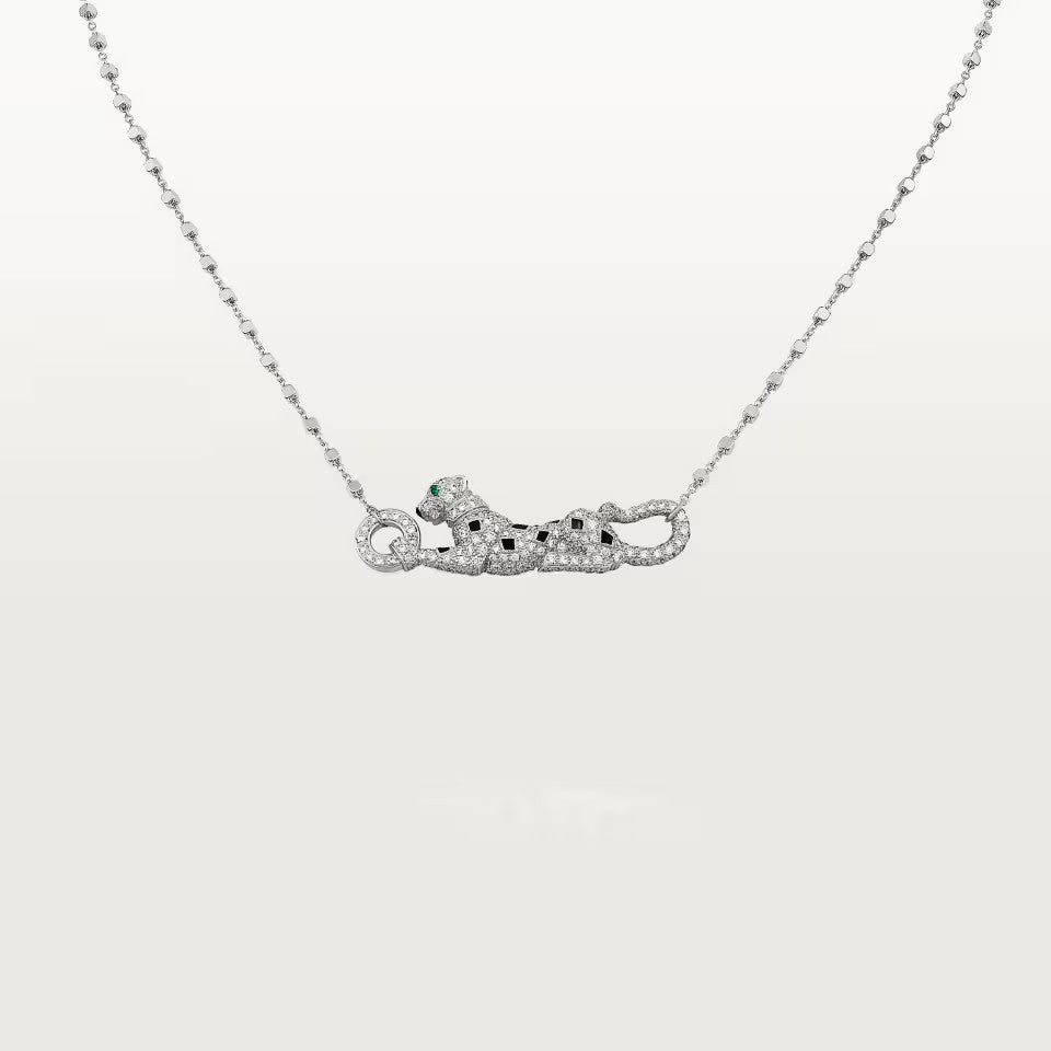 [Noble Aura jewelry]PANTHERE PAVED DIAMOND NECKLACE