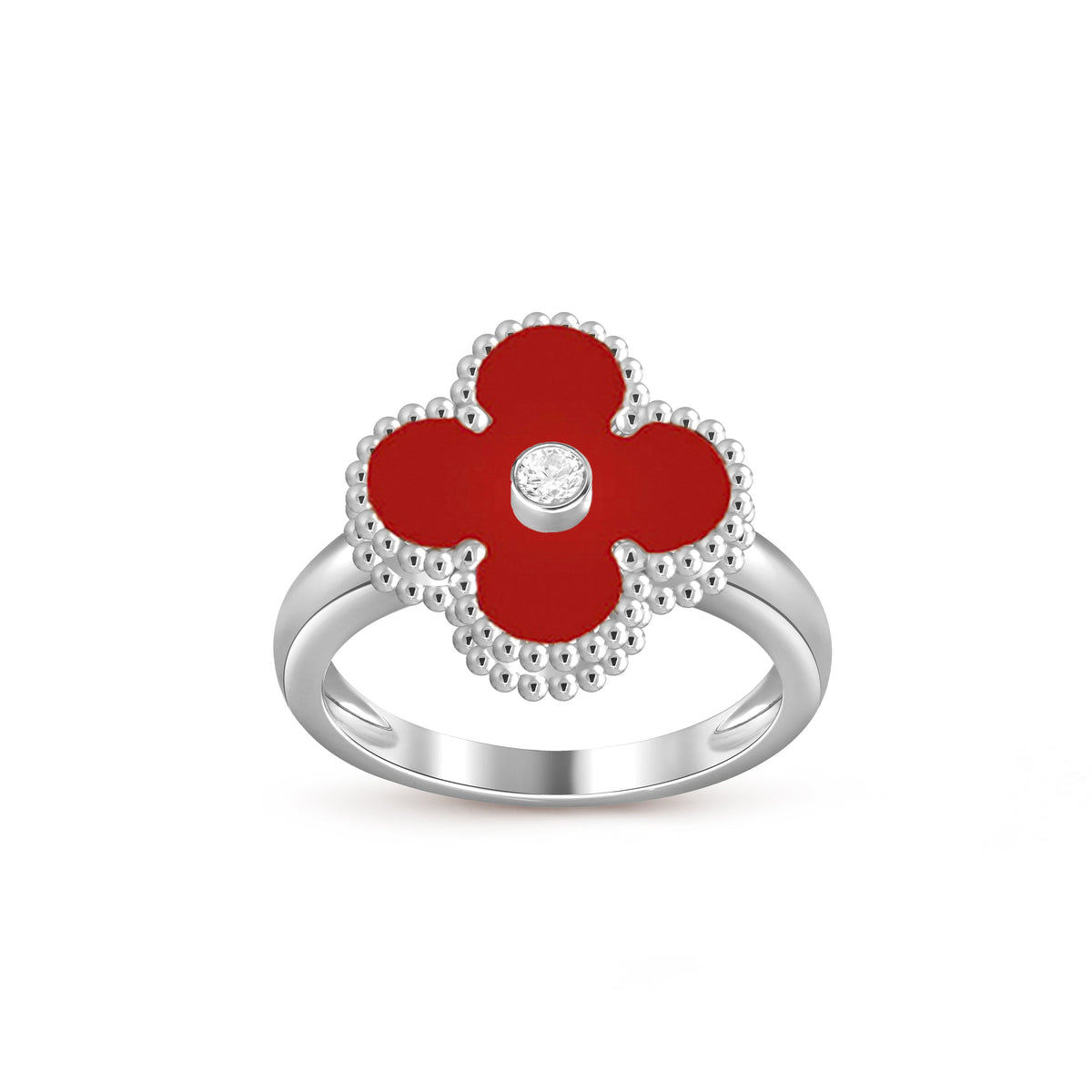 [Noble Aura jewelry] CLOVER SILVER DIOMND RING COLLECTION