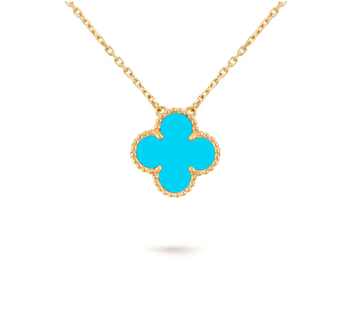 [Noble Aura jewelry]CLOVER 15MM SINGLE FLOWER NECKLACE COLLECTION