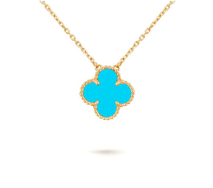 [Noble Aura jewelry]CLOVER 15MM SINGLE FLOWER NECKLACE COLLECTION