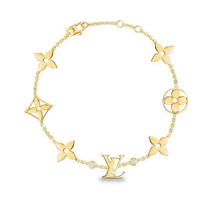 [Noble Aura jewelry]STAR AND SUN 7 MOTIFS GOLD BRACELET