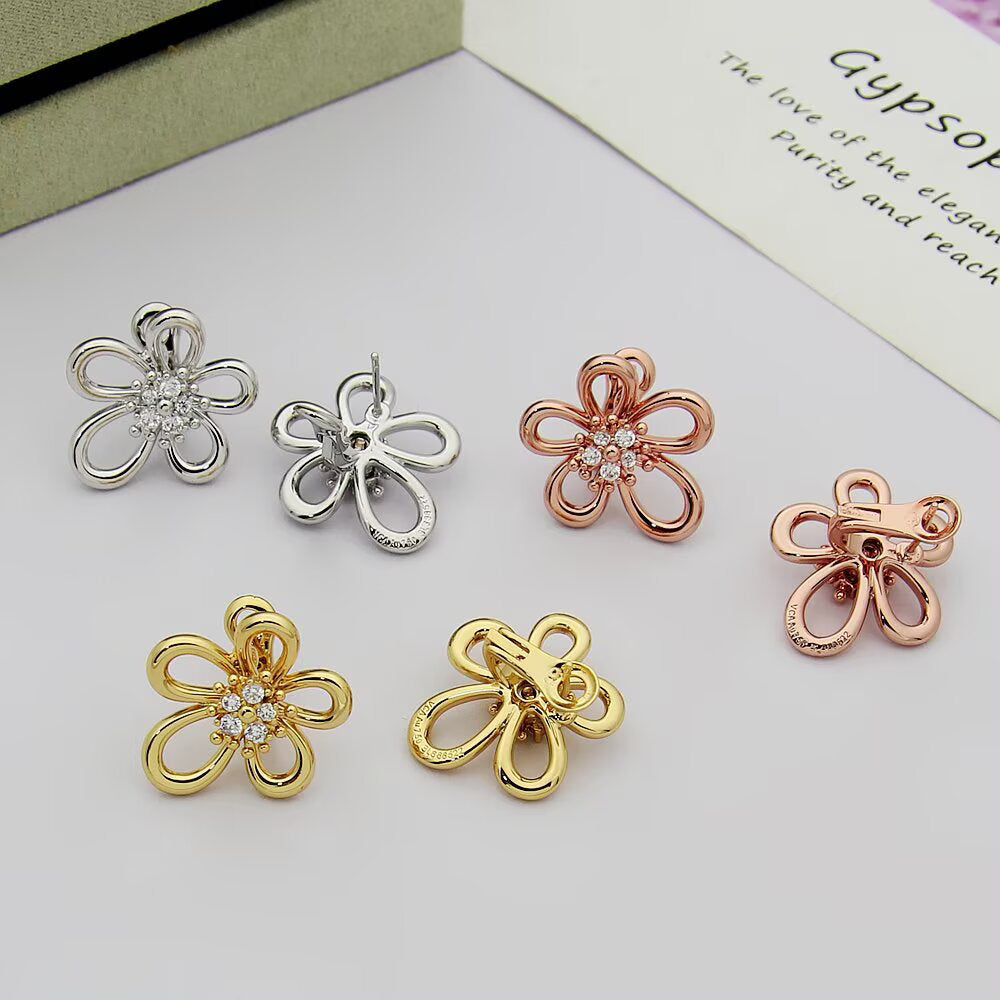 [Noble Aura jewelry] FLOWERLACE EARRING 5 DIAMONDS