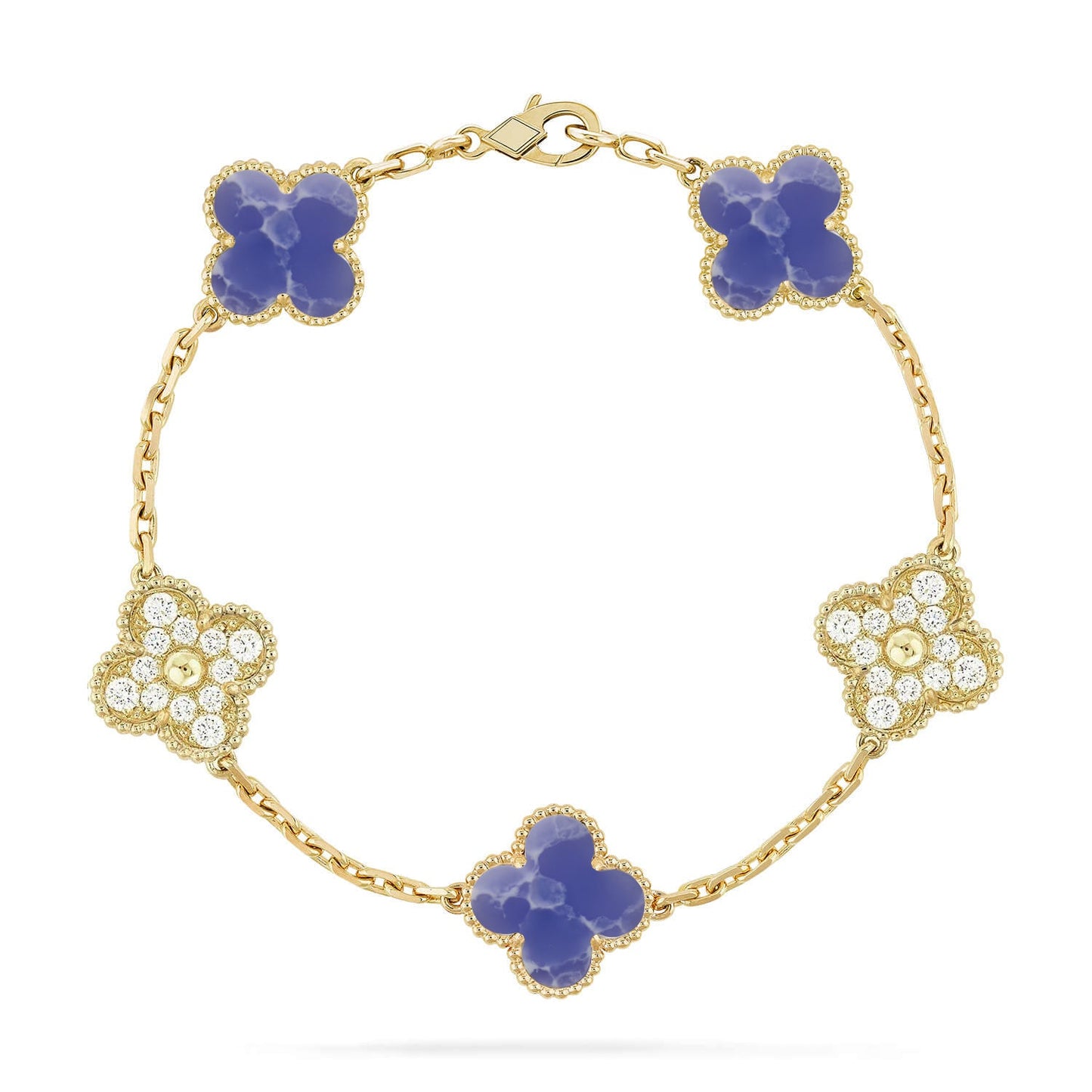 [Noble Aura jewelry]CLOVER 5 MOTIF BLUE VEINS BRACELET COLLECTION