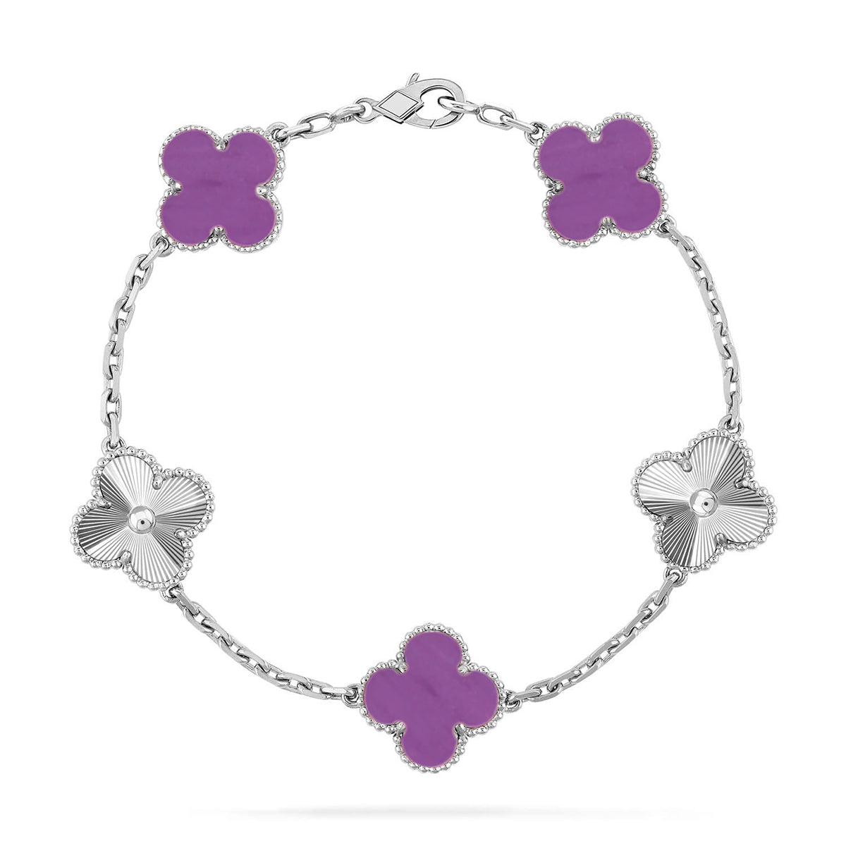 [Noble Aura jewelry] CLOVER 5 MOTIF VIOLET BRACELET COLLECTION